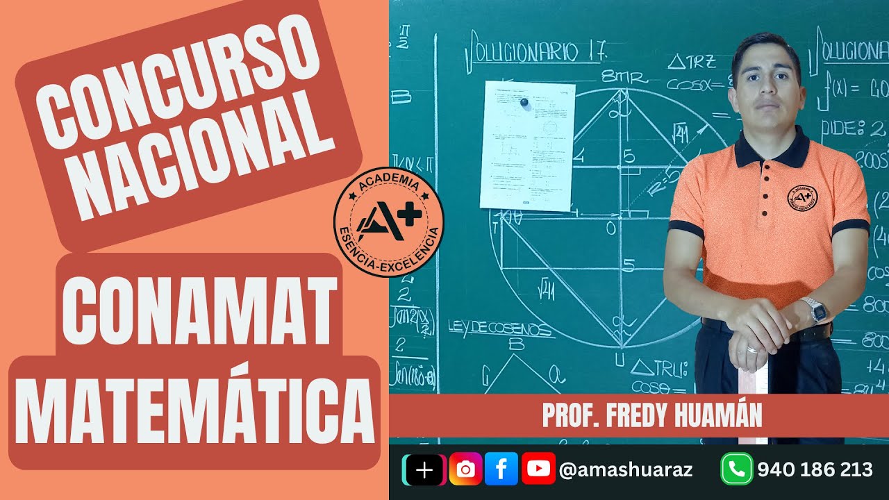 CONAMAT 2025 | Trigonometría Resuelta con Estrategias Clave | Prof. Fredy Huamán – Academia A+