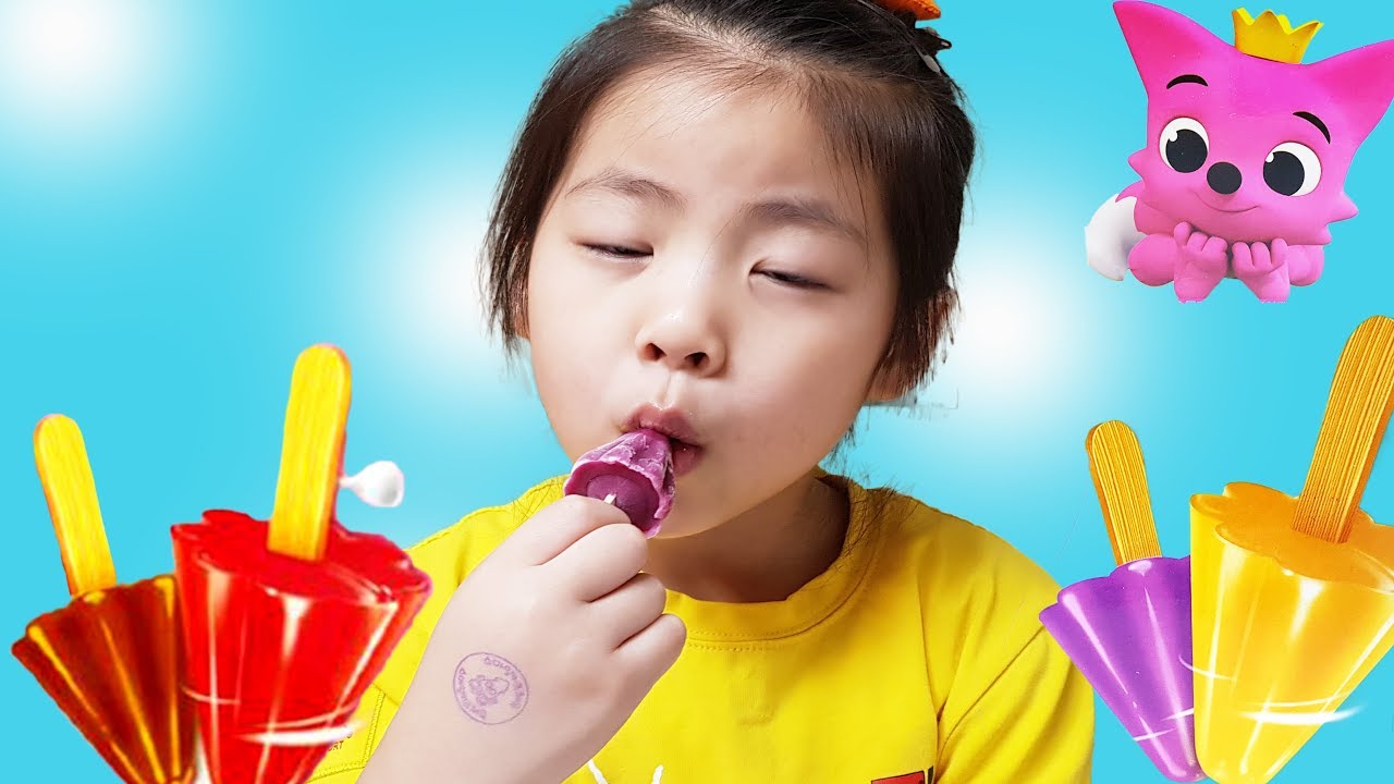 안되겠다 만들어 먹어야겠다!! 반전주의 서은이의 아이스크림 만들기 핑크퐁 팽이팽이 Making Pinkfong Top-shaped Ice Cream