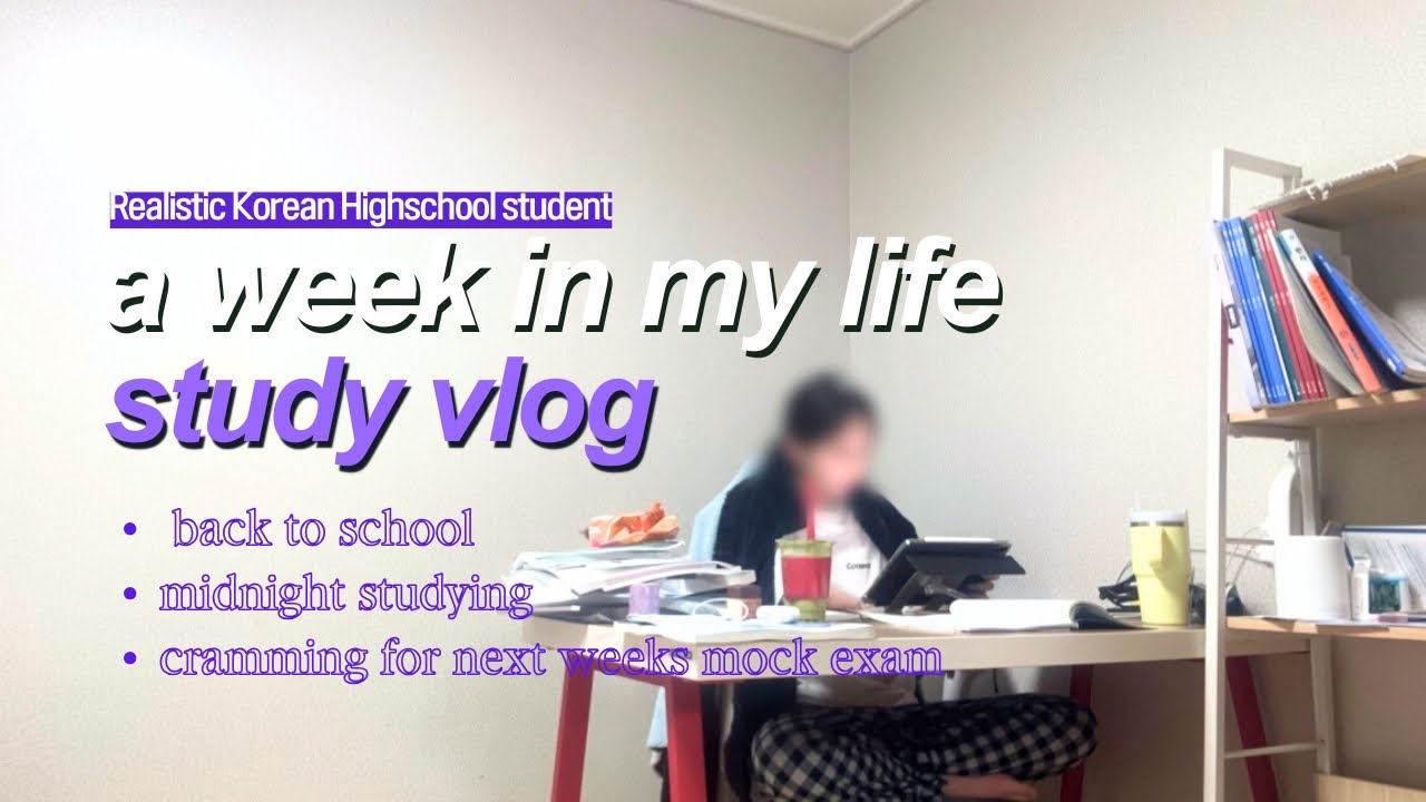 PRODUCTIVE week in my life in korea: study vlog, cramming, mock exam #study #koreavlog