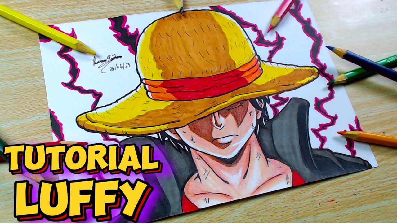 COMO FIZ O LUFFY COM HAKI DO REI PASSO A PASSO // One Piece Dibujo
