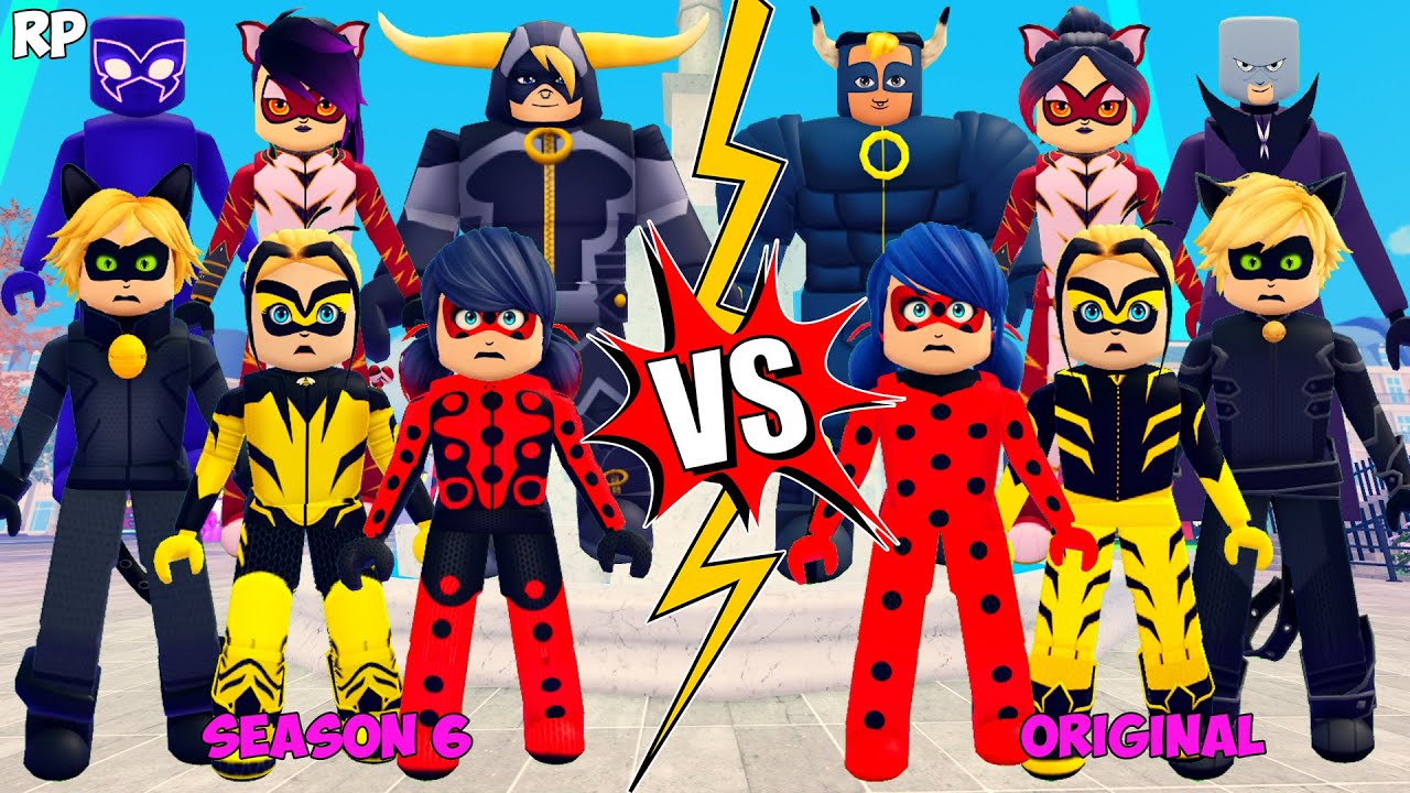 ORIGINAL VS SEASON 6 TRANSFORMATION (COMPARISON) NO MIRACULOUS RP - MIRACULOUS ROBLOX!