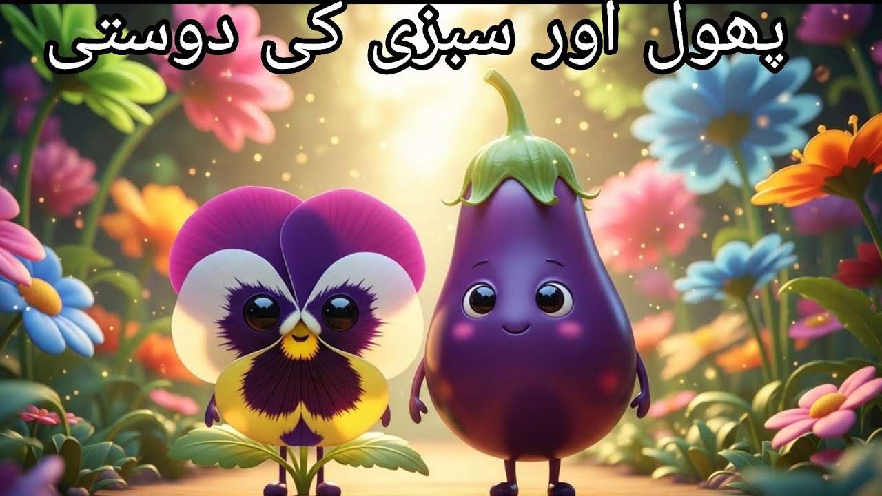 A Pansy flower & an Eggplant – A Heart Touching 3D Garden Story | Friendship & Bravery Tale 