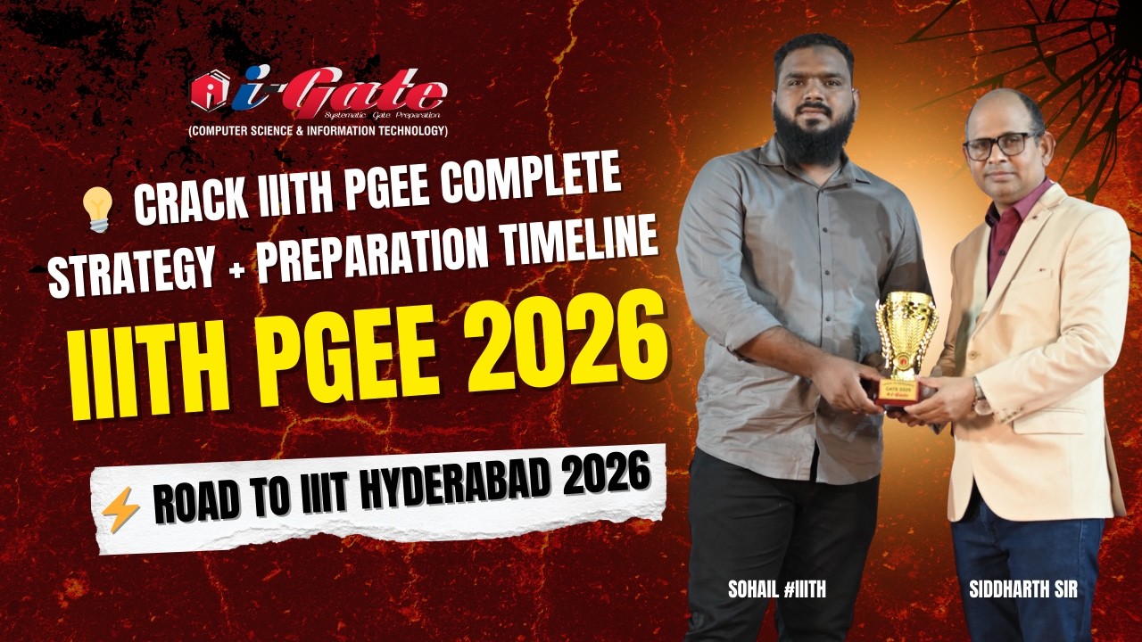 🚀 Mission IIITH 2026 - PGEE Strategy, Syllabus & Smart Preparation | Sohail and Supreet Sir #igate