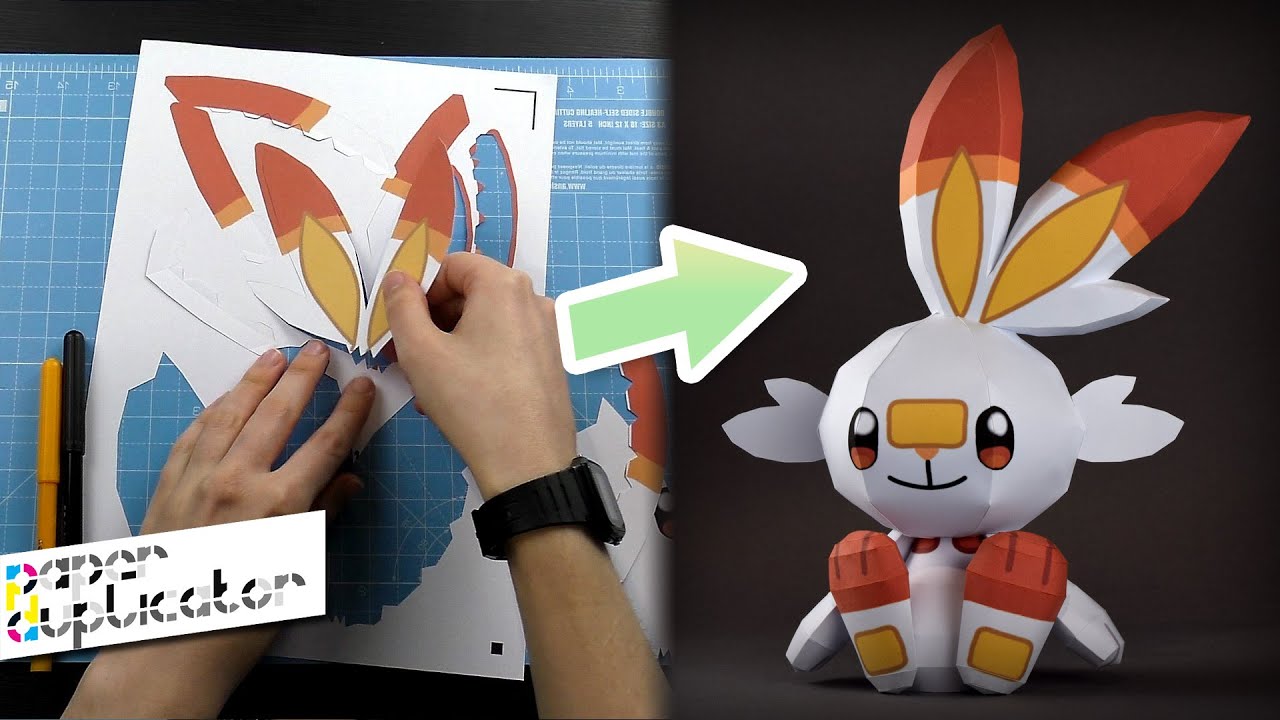 How to Build Your Own Scorbunny Papercraft DIY Video Guide