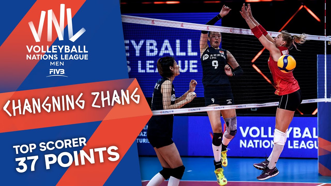 Changning Zhang 张常宁 fires off 37 POINTS vs. Belgium - WOW! 🤯  | Top Scorer | VNL 2021