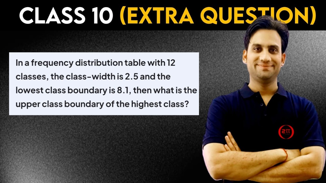 In a frequency distribution table with 12 classes, the class-width is 2.5 and the lowest class bound