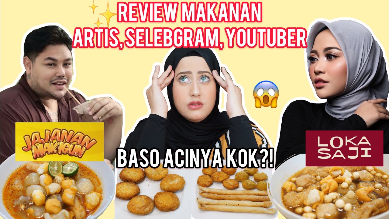 Mukbang Review Makanan Artis RACHEL VENNYA vs IVAN GUNAWAN : LOKA SAJI vs BAKSO ACI MAK IGUN