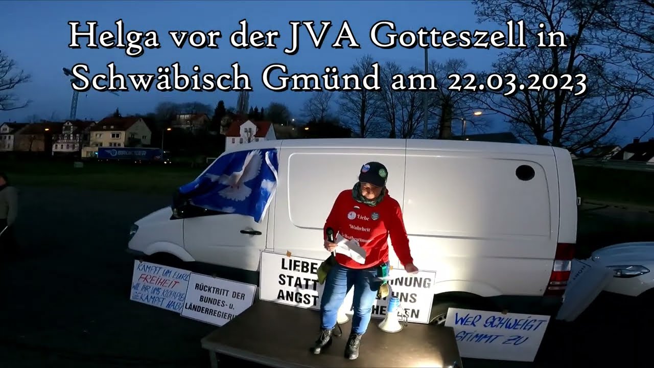 🔥 Helga 🔥 vor der JVA Gotteszell in Schw&auml;bisch Gm&uuml;nd am 22.03.2023
