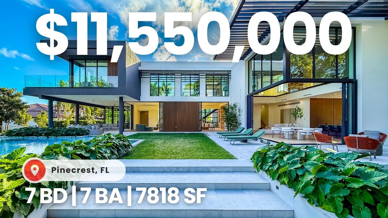 Tour an Exceptional $11.55M Luxury Miami Mansion w/ Resort-Like Backyard & Meticulous Craftsmanship