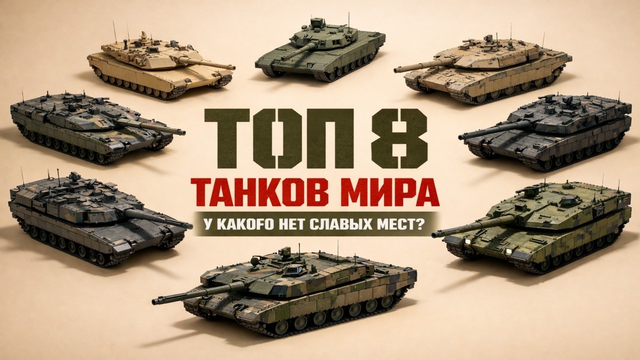 Топ 8 самых мощных танков мира в 2024 году