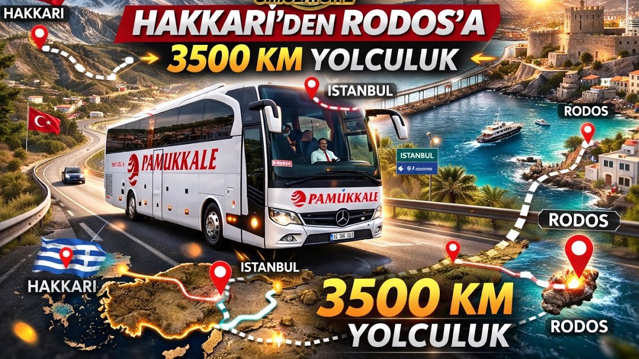 Uyku için ETS2 | Hakkari’den Rodos’a 3500 KM Efsane Yolculuk! 1.58 Otobüs Modu (oyuncuyusbis)