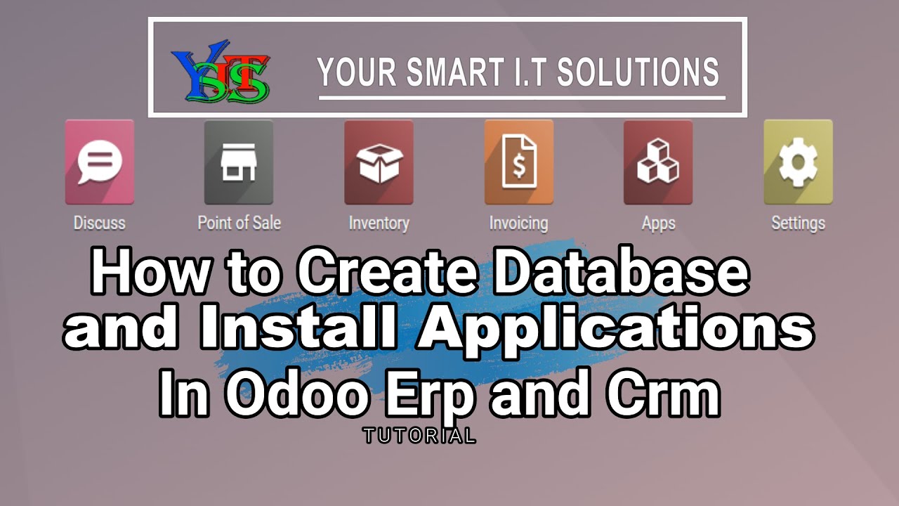 How To Create Database And Install Applications In Odoo