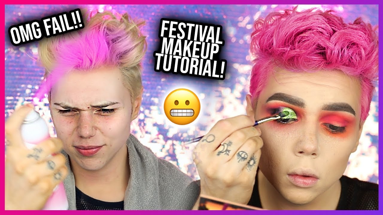 I TRIED DOING A FESTIVAL MAKEUP TUTORIAL & KINDA FAILED lol Ft. Hush Prism Airbrush Sprays
