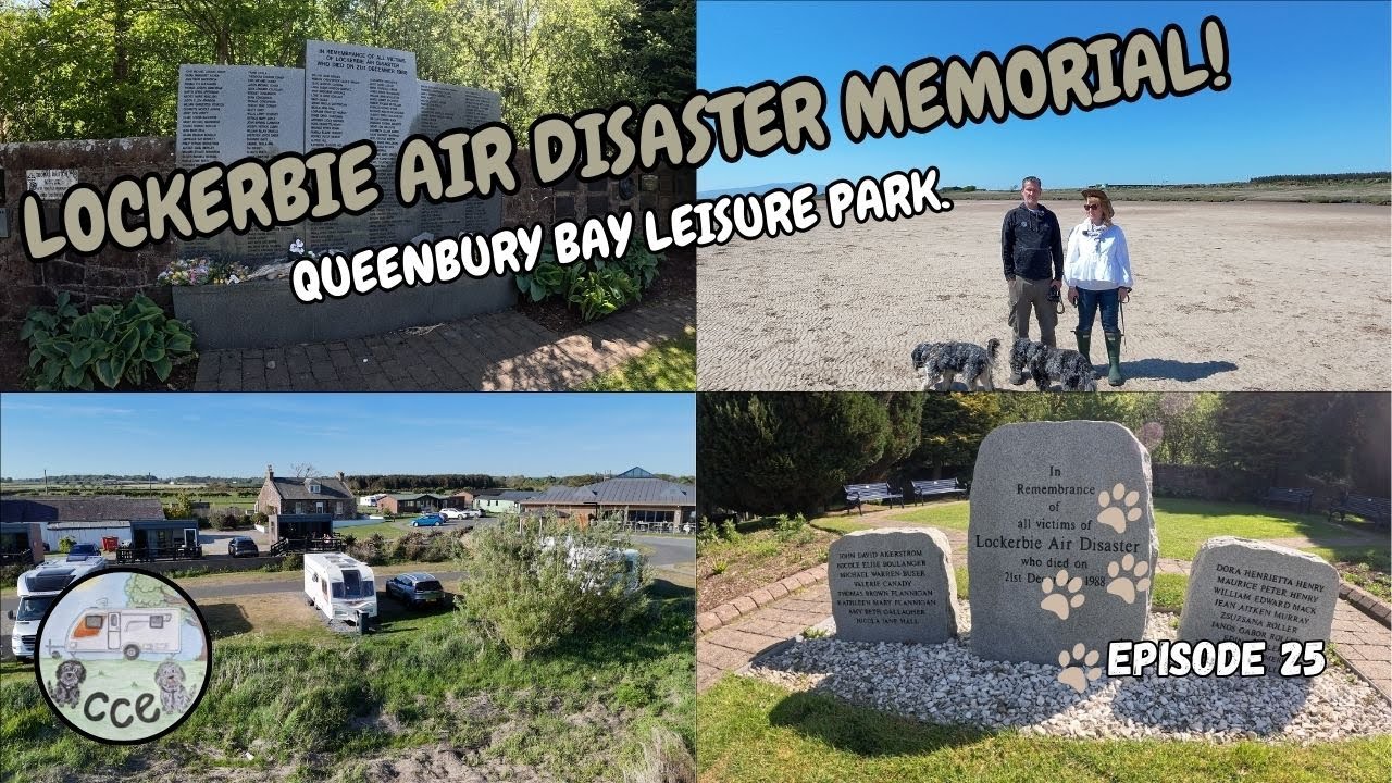 BEACH VIEW PITCH! Queensbury Bay. Lockerbie Memorial Garden of Remembrance. Ep25