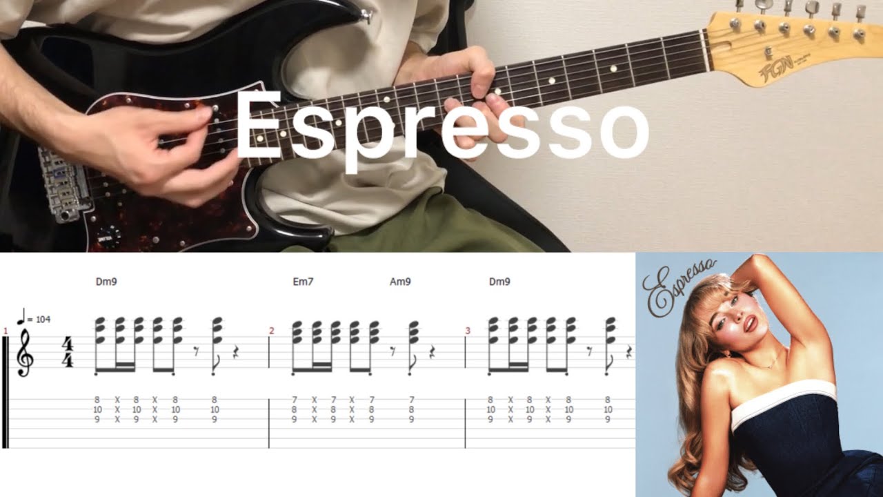 Sabrina Carpenter - Espresso (guitar cover with tabs & chords)
