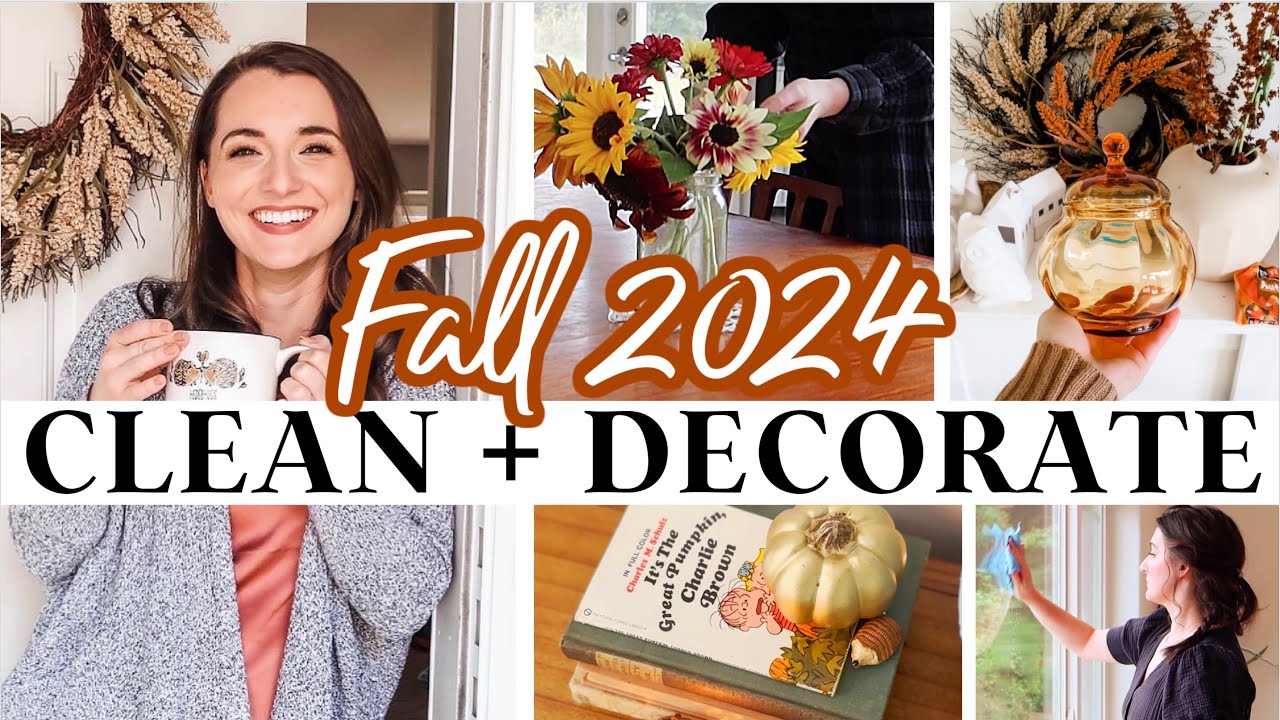⚠️*NEW!* 🍁FALL Declutter, Clean + Decorate with me! 🌻🍂 COZY + MINIMAL Autumn Decor Ideas 2024 (pt1)