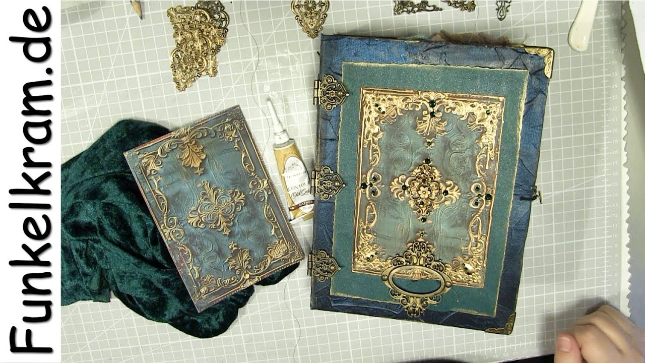Edles JunkJournal Cover mit Samt, Tutorial
