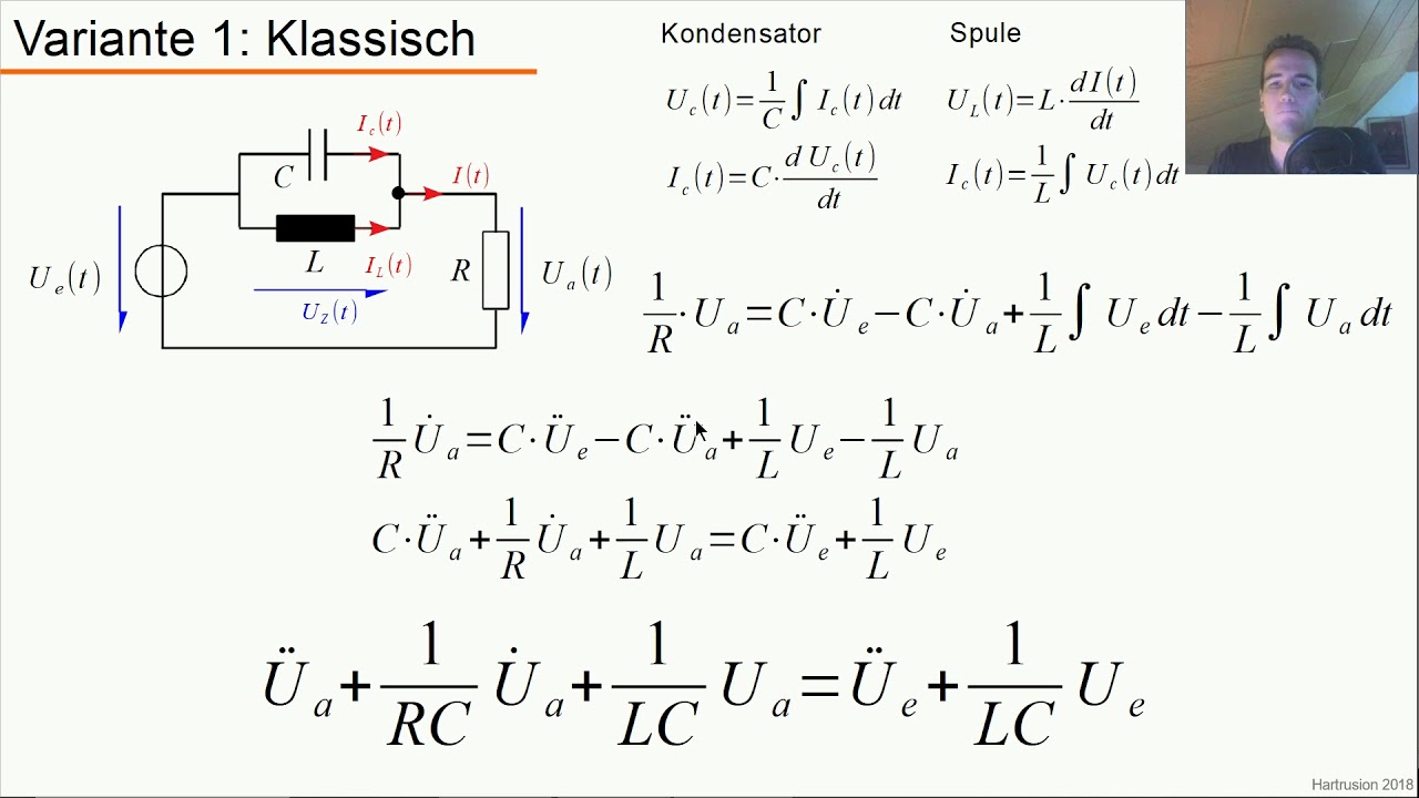 Dynamische Systeme - Differentialgleichung für L||C+R im Zeit- und Bilddbereich aufstellen