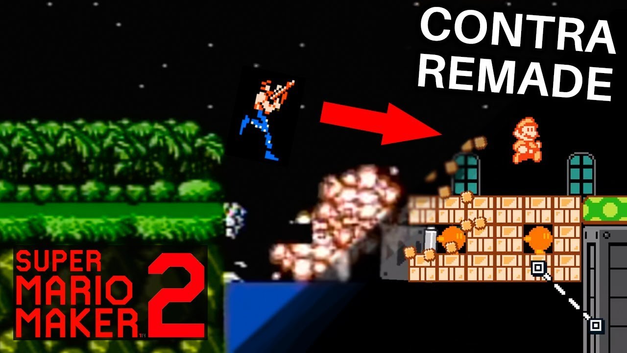 Amazing Contra Remake in Super Mario Maker 2