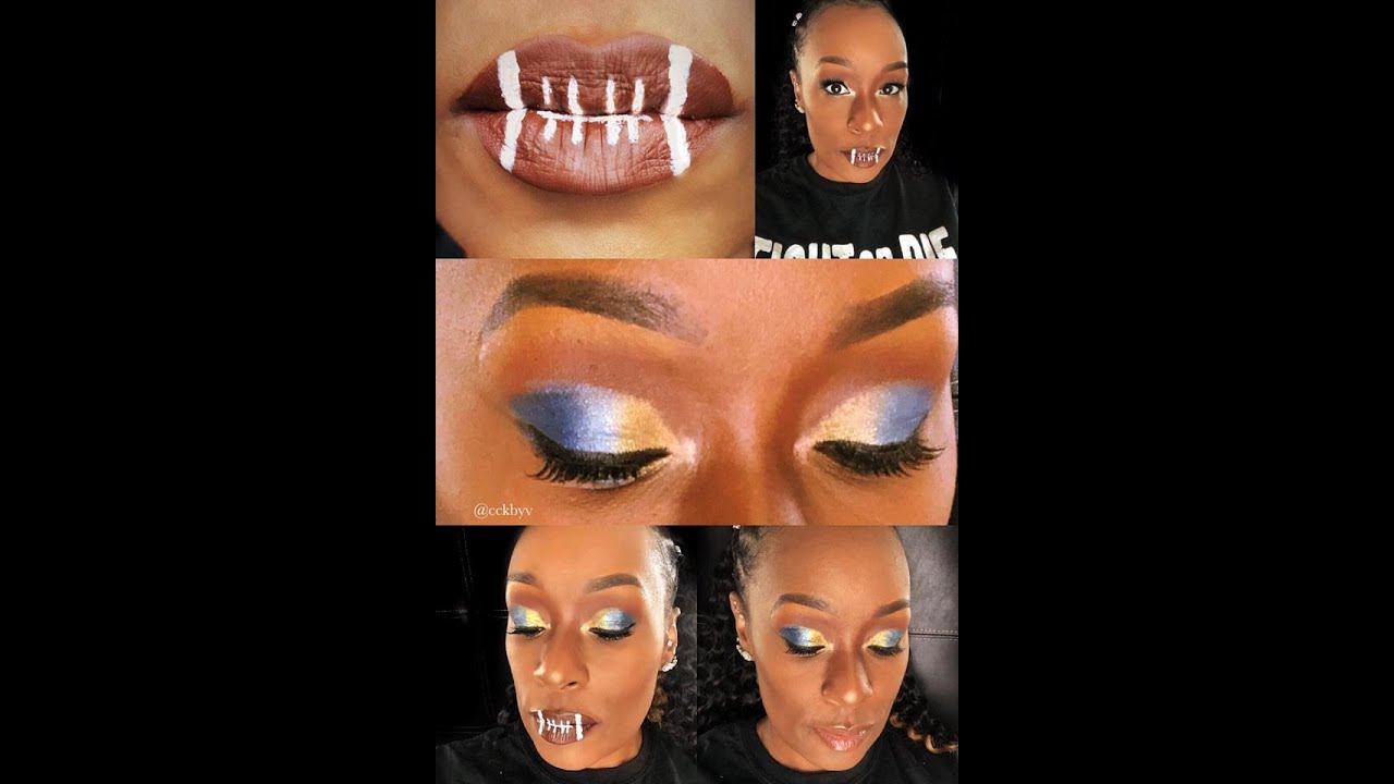Super Bowl Makeup Look. 