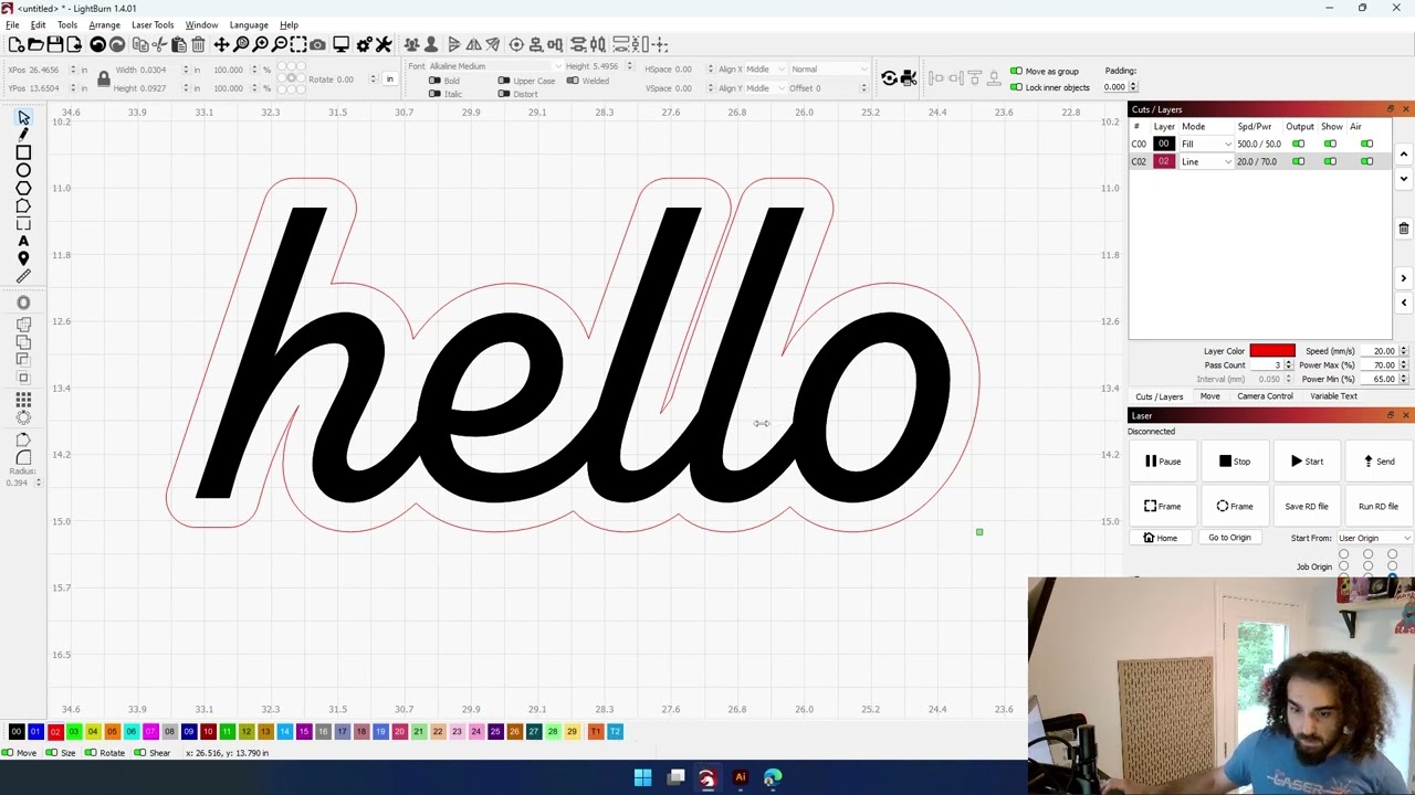 Lightburn Walkthrough 1 - How to Weld Shapes; Make a Cake Topper; Tutorials