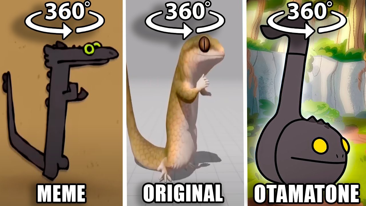 360º VR Toothless Dancing Original vs Meme vs Otamatone