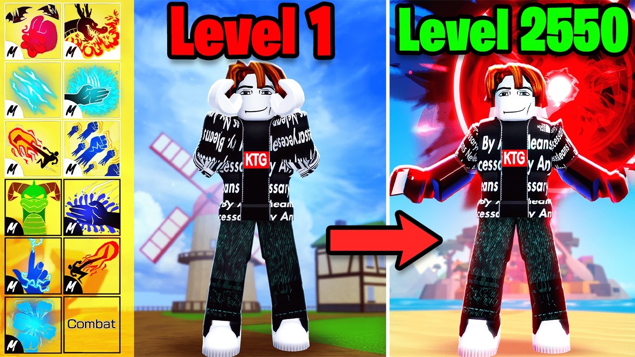 Blox Fruits Going From Noob To Max Level With ONLY Fighting Styles