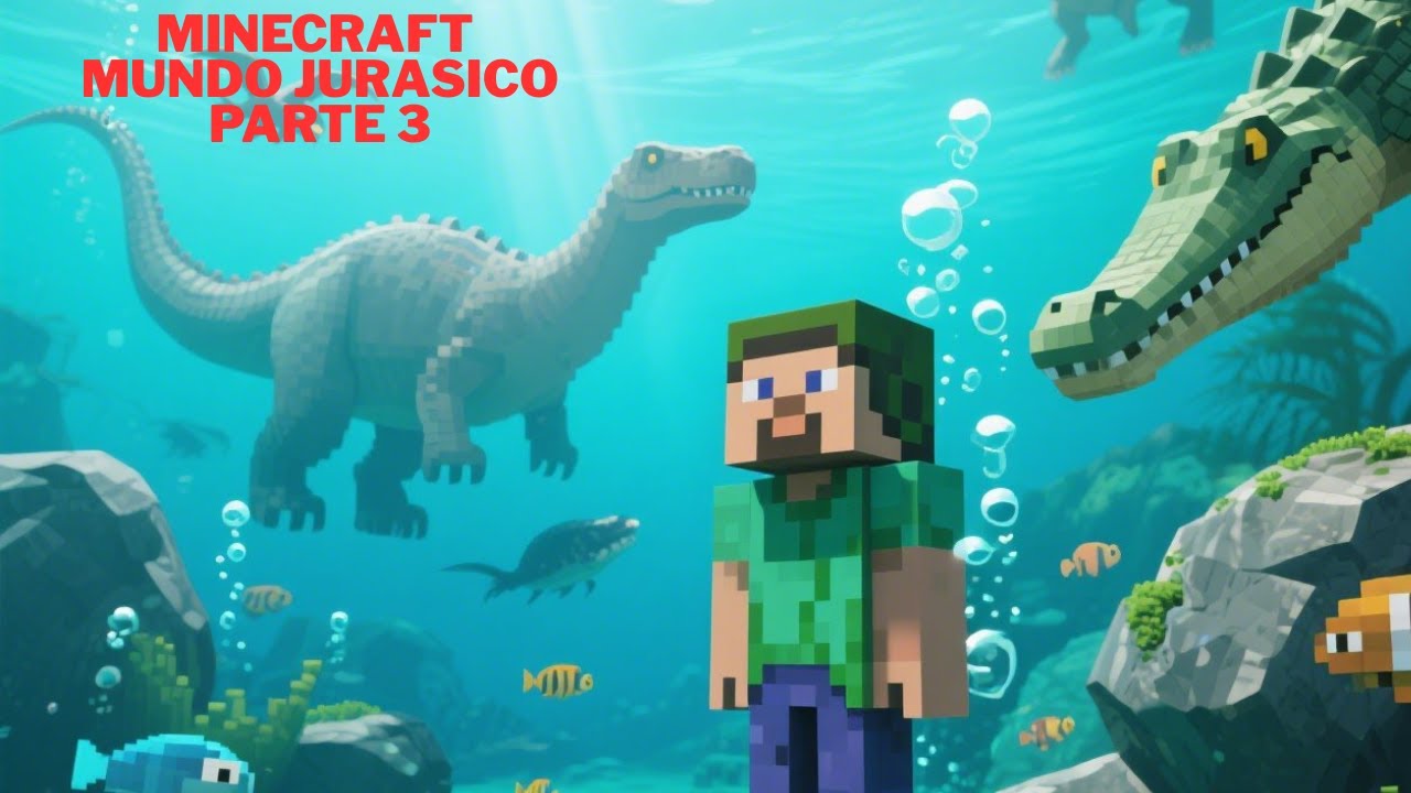 🔥MUNDO JURASICO EN MINECRAFT - CREAMOS UNA JAULA PARA NUESTROS DINOSAURIOS ACUATICOS 🦖🔥