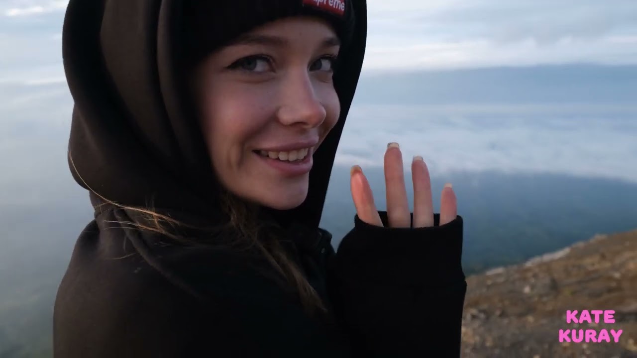 climbing Agung. the biggest volcano in bali.