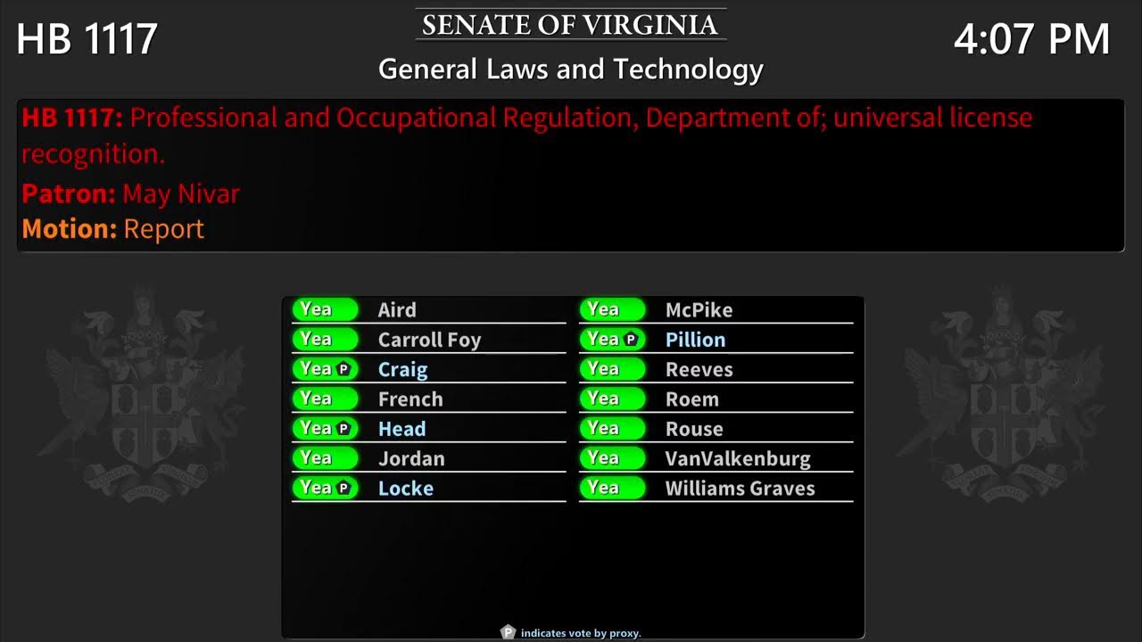 Senate of Virginia: General Laws and Technology on 2026-02-18 [Finished]