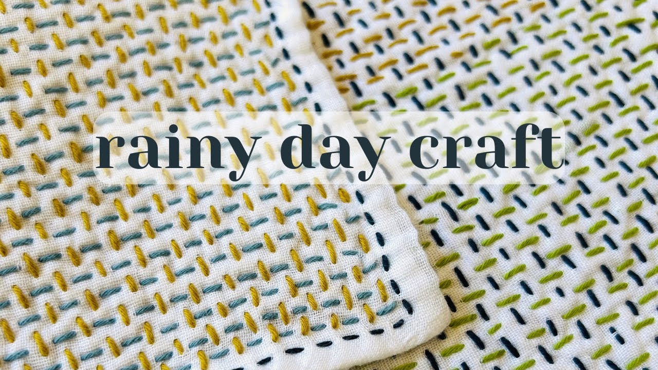 Rainy day craft projects - natural dyeing and simple stitching