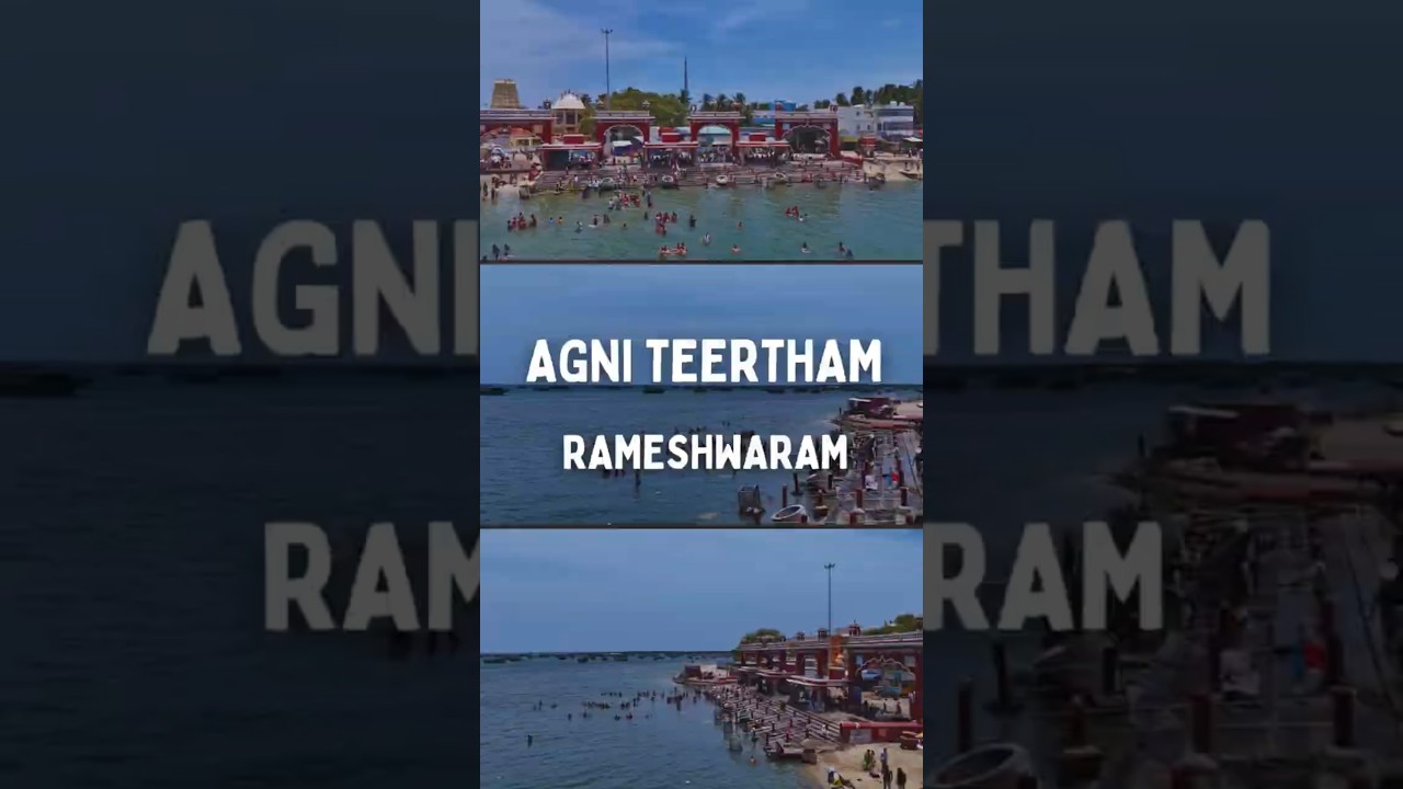 Where Fire Meets the Sea, Aerial view of Agni Teertham, Rameshwaram — one of India’s most sacred Sea