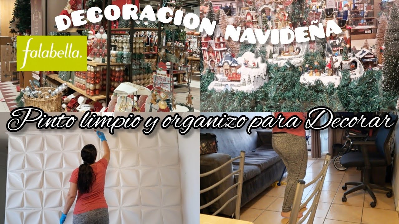 Novedades Falabella decoracion navideña|Pinta, limpia y organiza conmigo para decorar.