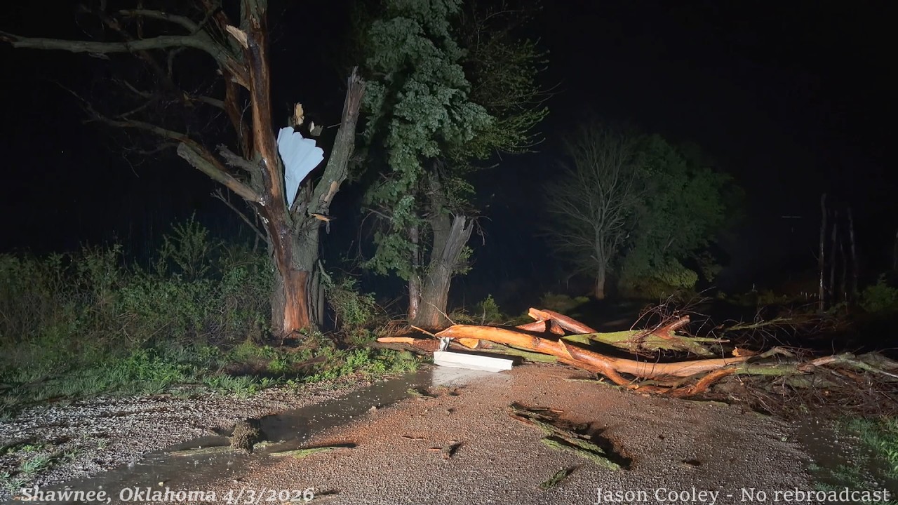 Hail, High Winds, and Tornado Damage in Oklahoma on April 3, 2026
