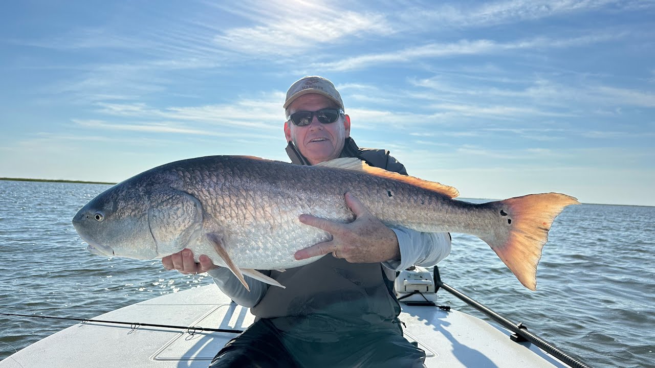 East Coast Bull Redfish Action from my East Cape Skiff 