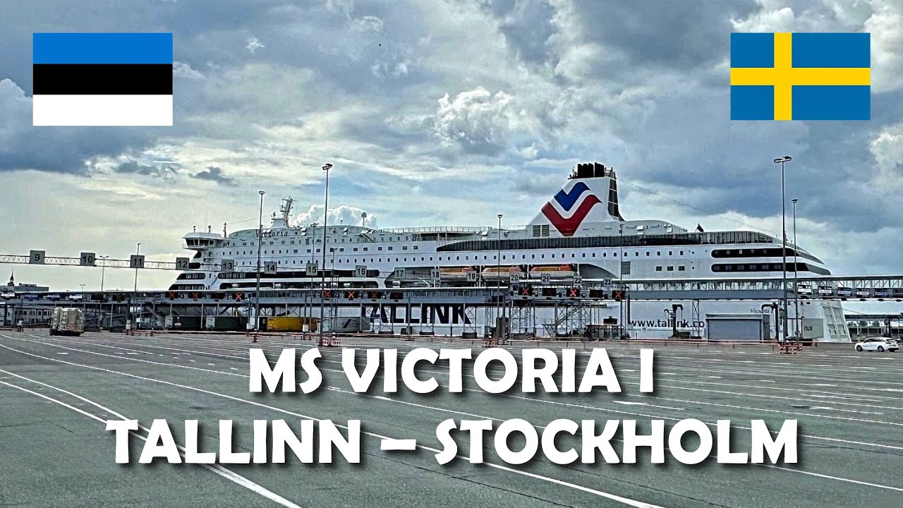 Ferry trip from Tallinn to Stockholm by MS Victoria I. 4K