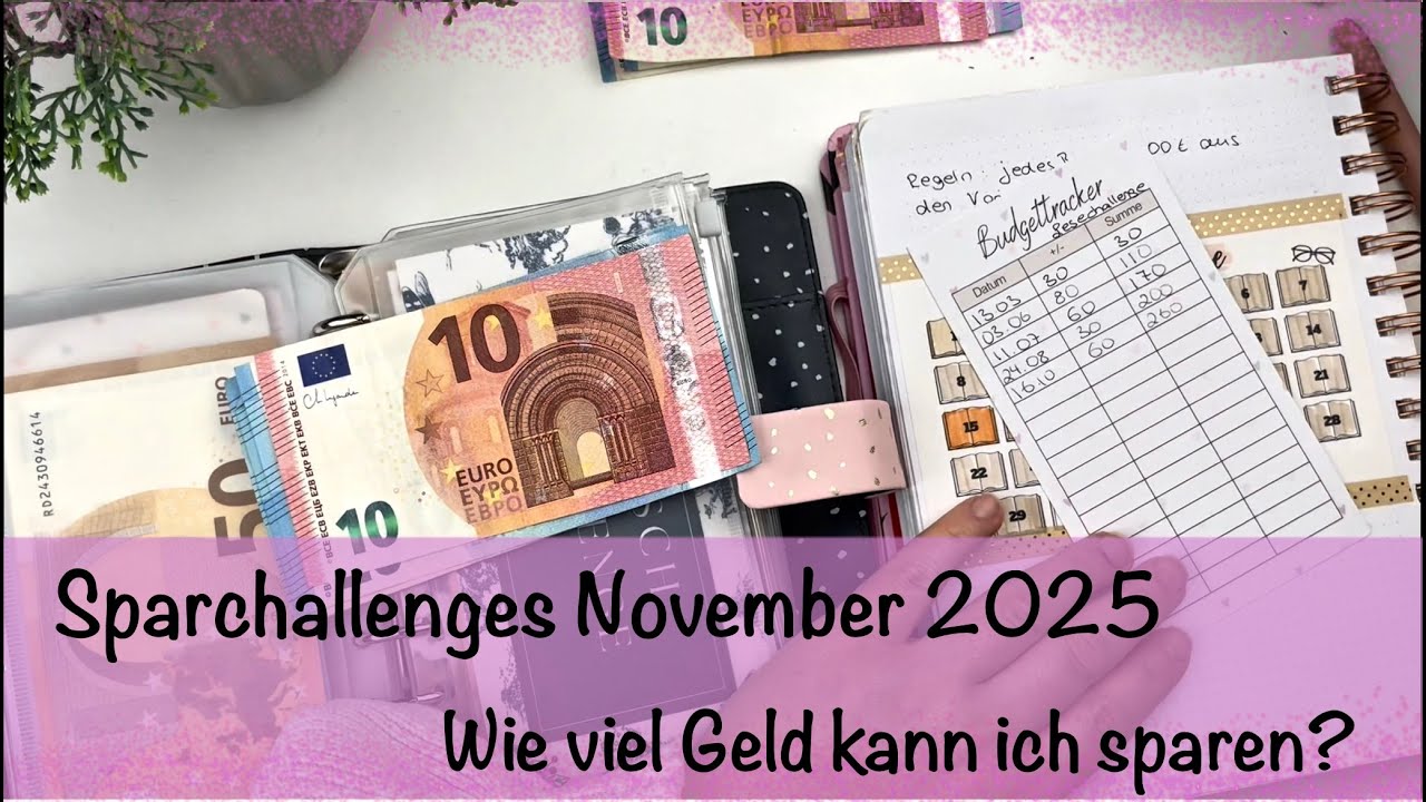 💝 Sparchallenges im November 💸 Geldsparen mit der Umschlagmethode