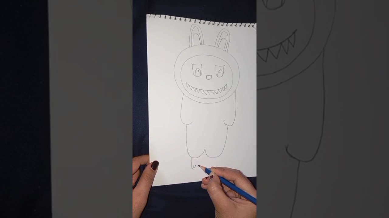 Draw a Labubu 😍 drawing design ❤️