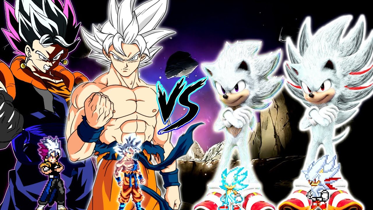 Goku LB V2 OP (AF) & Gogetto UEI V2 OP VS Sonic Chaos V4 JVL OP (AF) & Shadic V2 OP (AF) in Mugen