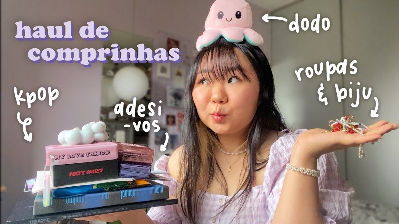 comprei novos adesivos, álbuns de kpop, roupinhas, acessórios e mais itens fofinhos | daniela kang