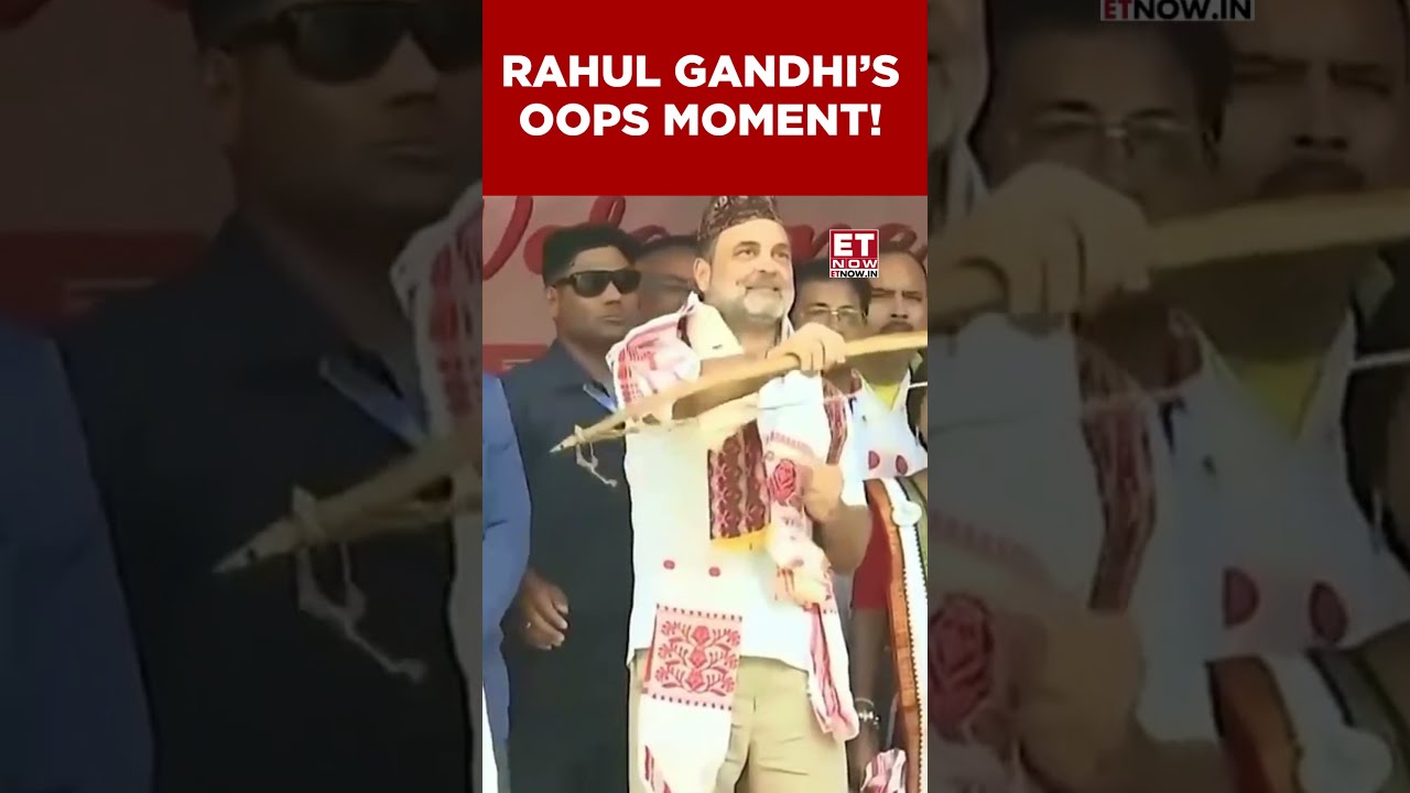 CAUGHT ON CAM! Rahul Gandhi&rsquo;s &lsquo;Oops&rsquo; Moment Sparks Viral Storm | #etnow #rahulgandhi #shorts