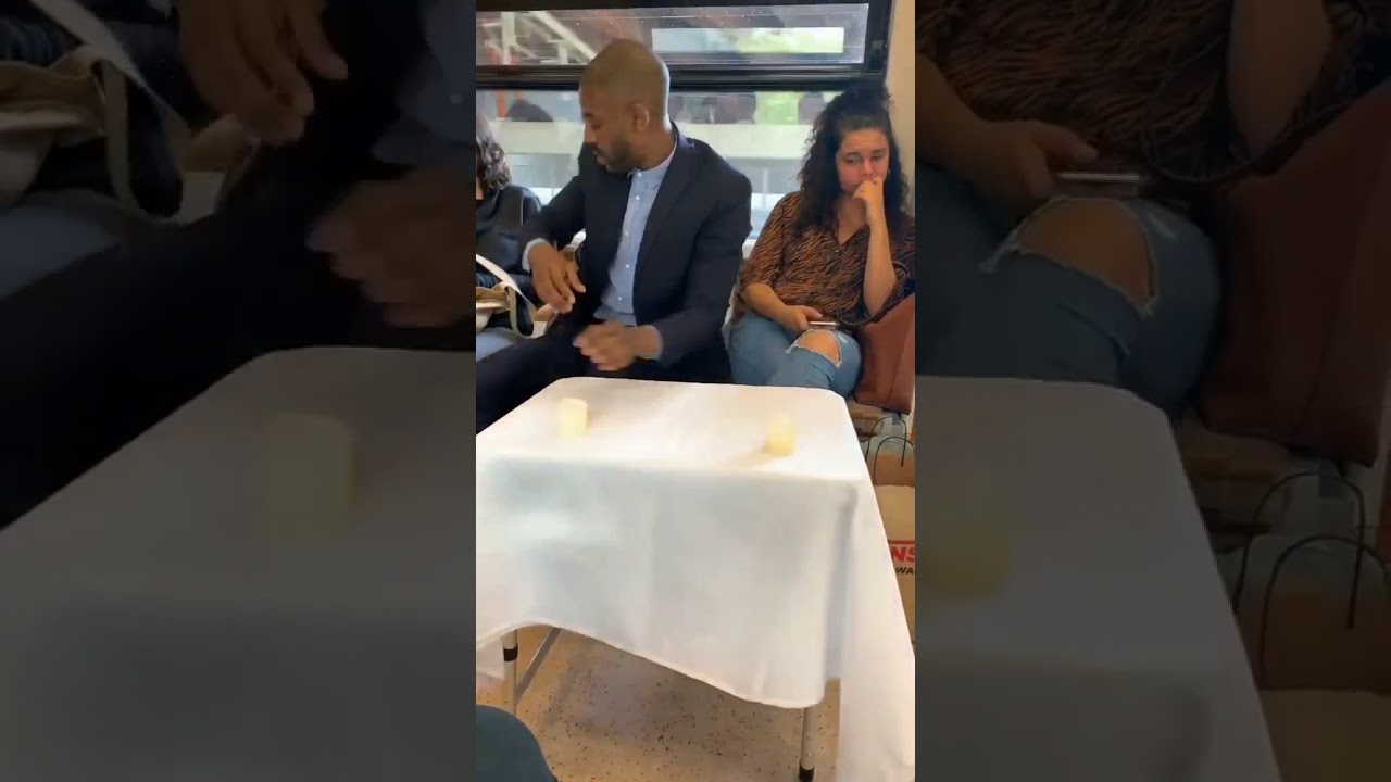 Suprise dinner for a stranger he met on the train.