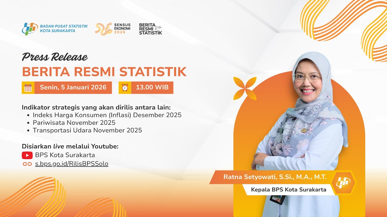 Rilis Berita Resmi Statistik Kota Surakarta - 5 Januari 2026