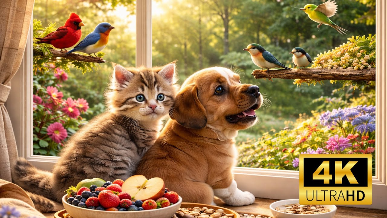 🔥 Pets Are Completely Locked In 🐦😺🐶 | Best TV for Cats & Dogs | 4K HDR