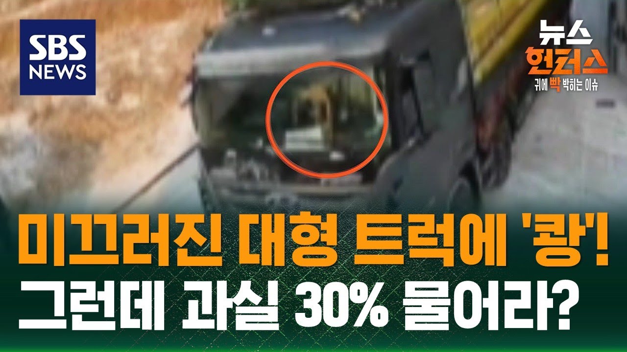 [사건X파일] 눈길에 대형 트럭이 '쾅'…피해자도 과실? / SBS / 뉴스헌터스