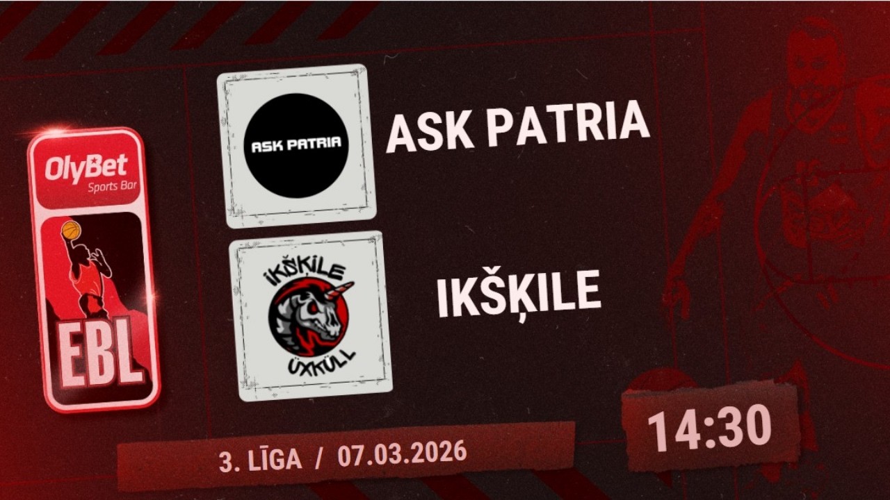 Olybet basketbola līga: ASK Patria - Ikšķile (3.līga 1/8 fināls)