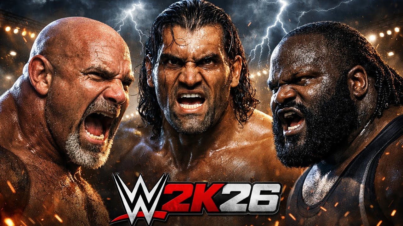 Goldberg vs Mark Henry & The Great Khali – Handicap Match | WWE 2K26 Dream Fight