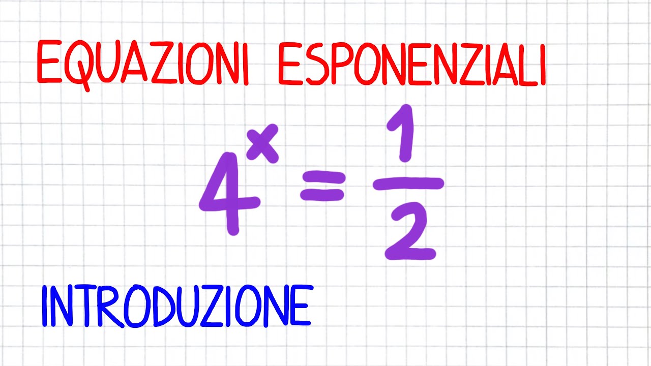 EQUAZIONI ESPONENZIALI introduzione _ EE15