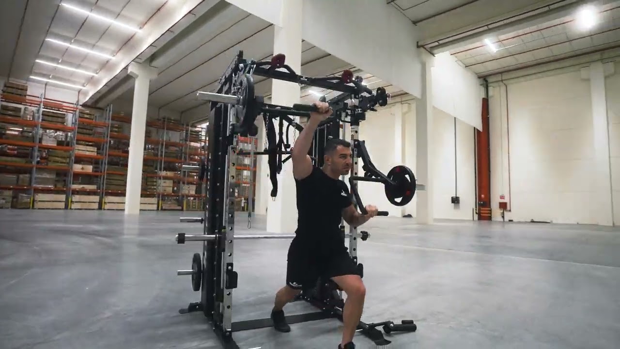 Binom Steel Force B20 Multigimnasio Carga de disco, Doble Polea, Multipower, Prensa y accesorios