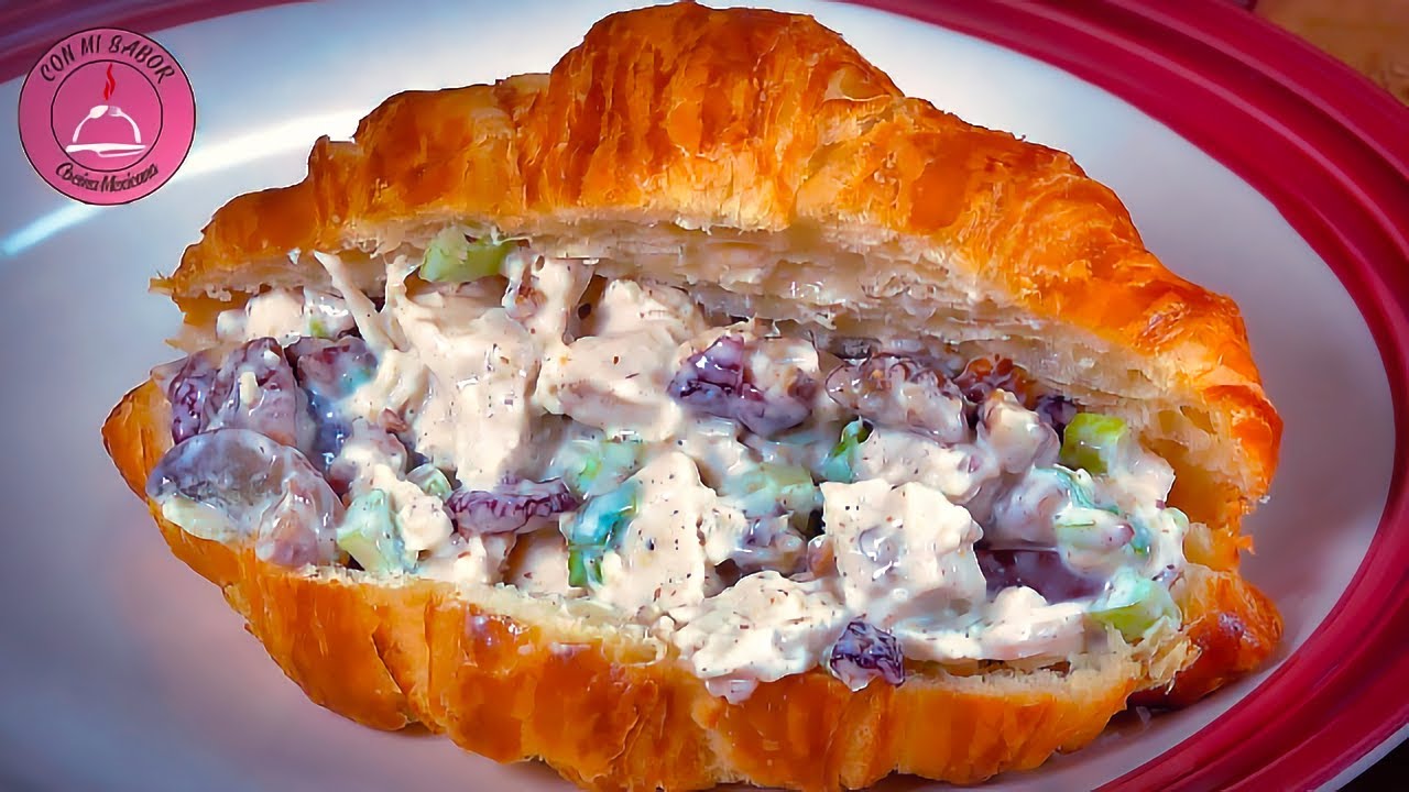 ENSALADA de POLLO RECETA con UVAS y NUEZ facil y rapida de hacer